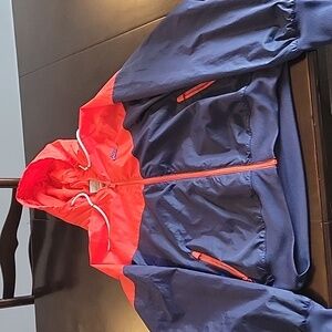Men's Small Orange/Red and Blue Nike Windbreaker.